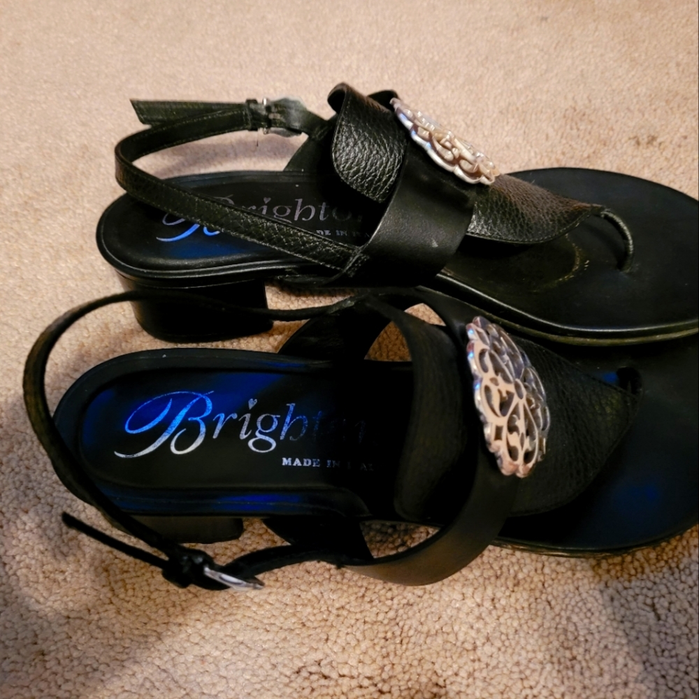Black Brighton Sandals sz 10